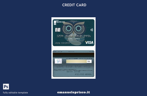 modello di carta visto bancario Argentina Hipotecario in stile verificato